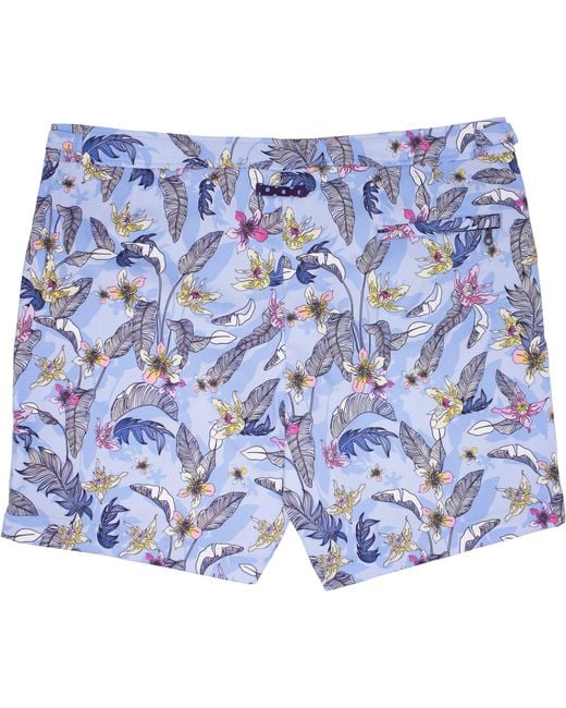 Lords of Harlech Blue Pool Falling Flowers Swim Short for men