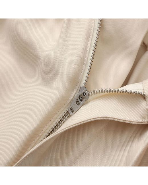 FRONT ROW SHOP Natural Neutrals Ibiza Double Waist Trousers Ivory