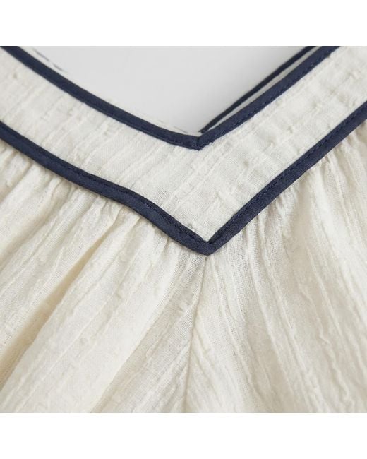 Modenaire White Neutrals Contrast Trim Mini Dress Sculpted Waist