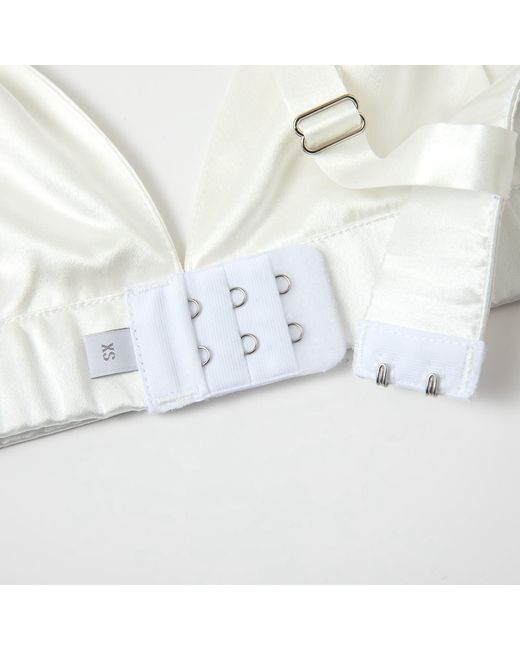 Soft Strokes Silk White Classic Pure Silk Bralette