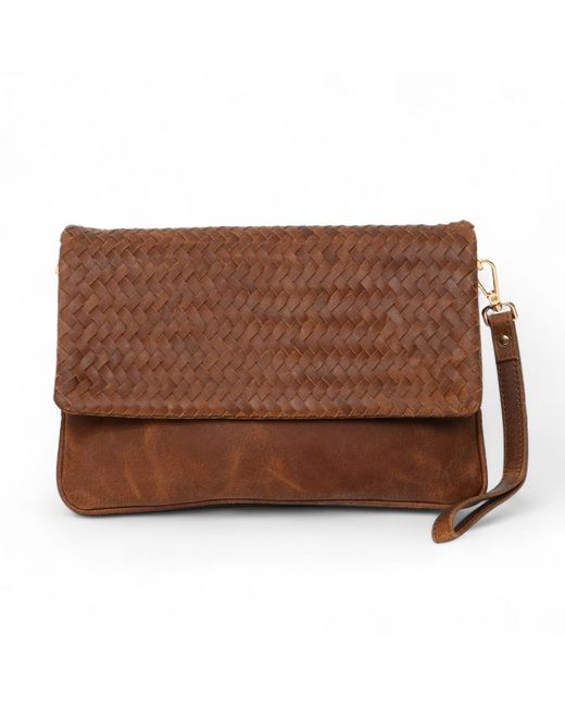 Hides Leather Co. Brown Luxury Leather Organizer – Clutch & Crossbody Tech Wallet