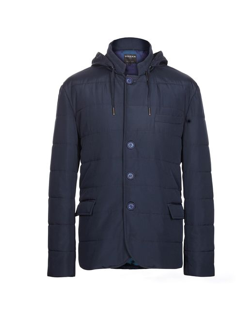 SEREN LONDON Blue Puffer Suit Jacket for men