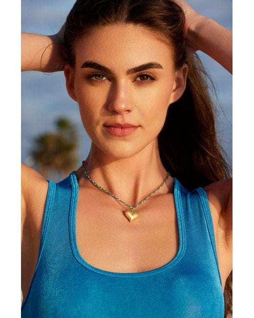 Adriana Pappas Designs Blue Heart Of Necklace