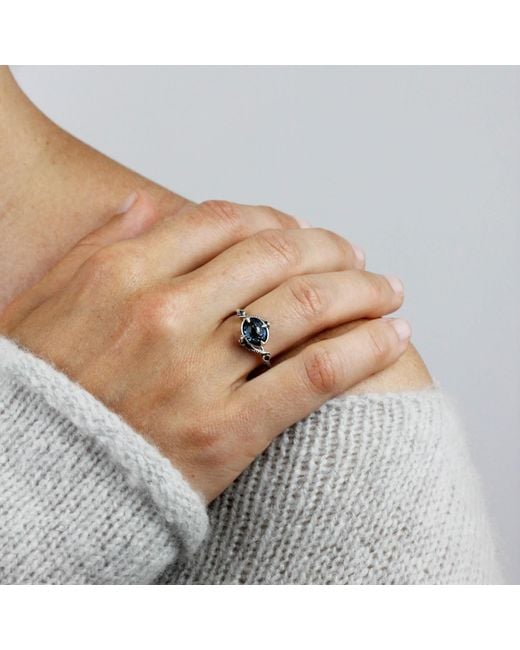 Lee Renee Blue Seahorse Topaz Ring