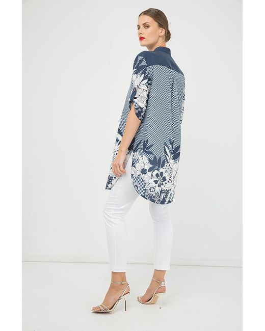 Conquista Blue Long & Print Shirt