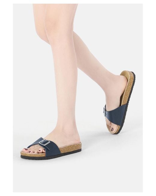 EverAu Australia Blue Swan Leather Easy Slip-On Sandals