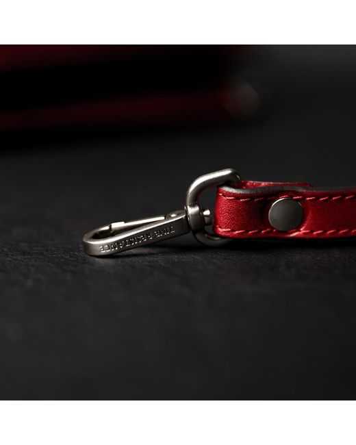 Time Resistance Red Leather Clutch Purse for men