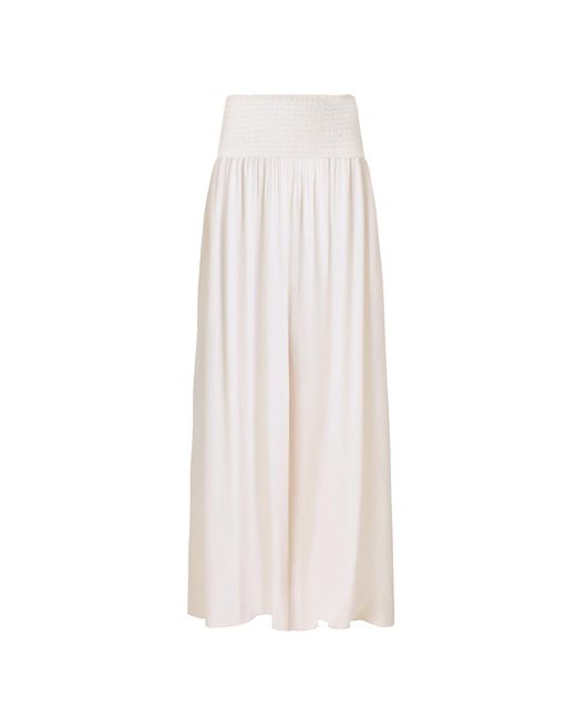 Traffic People White Neutrals Cream Tea Aurora Off- Relaxed Wide Leg Trousers