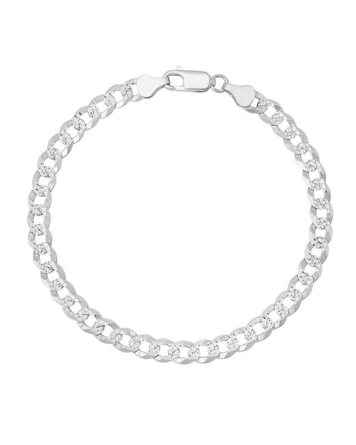 Kylie Harper Metallic Thick 8.5 Italian Diamond-Cut Miami Cuban Curb Chain Bracelet for men