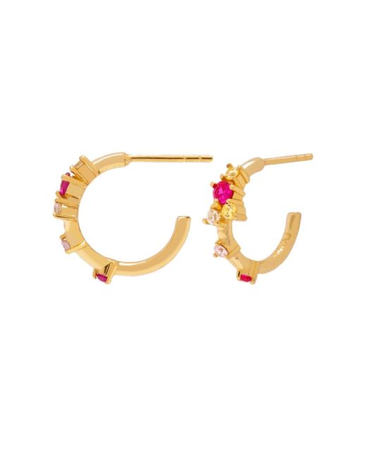Lavani Jewels Metallic Rose Orchid Flower Hoops