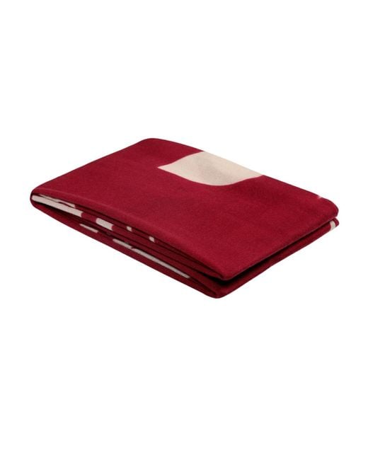 Heritagemoda Red Neutrals Hand-Painted Wool-Silk Scarf – Deep Burgundy With Soft Nude Floral Accents