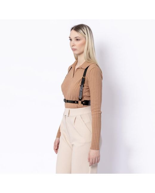 Haute Cuir Blue Leather Body Harness