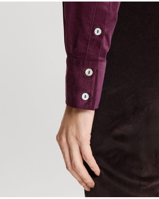 Really Wild Clothing Purple Spencer Stretch Corduroy Shirt