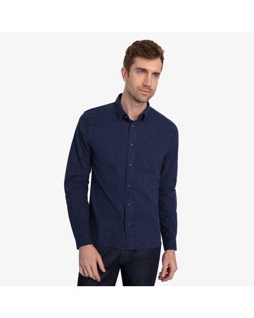 Vustra Blue Storm Button-Down Shirt for men