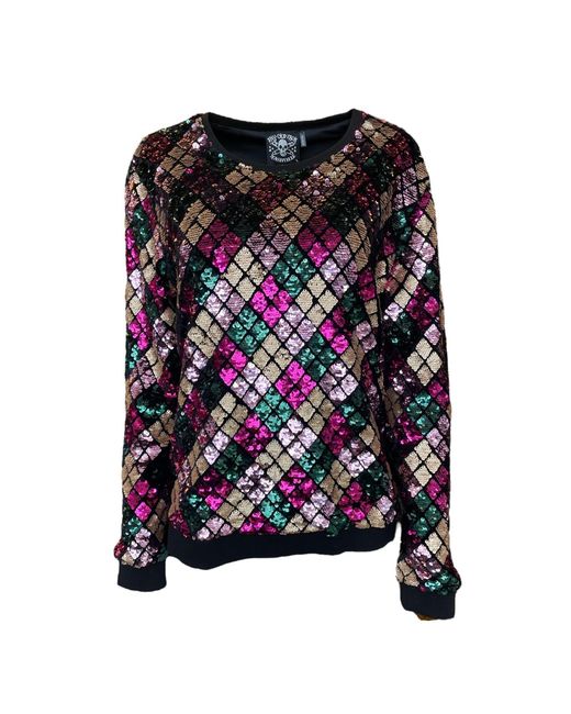 Any Old Iron Black Harlequeen Sequin Sweatshirt
