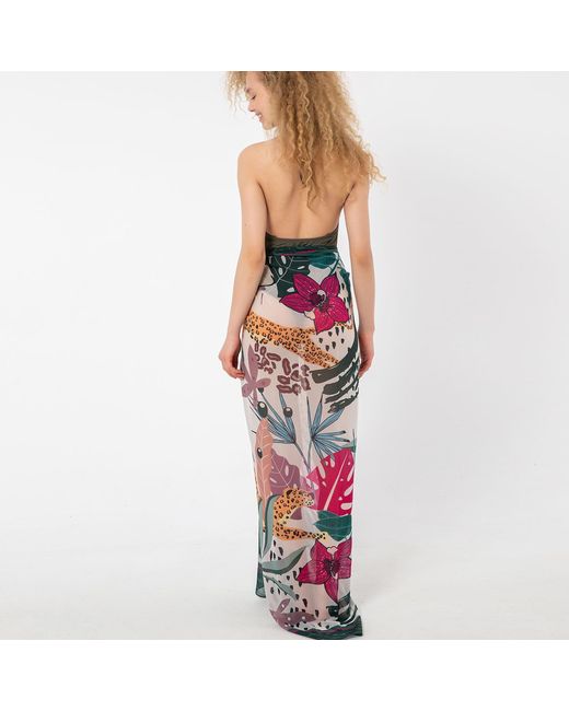 LOVEIST STORE Green Del Rey Tropical Patterned Sarong Pareo
