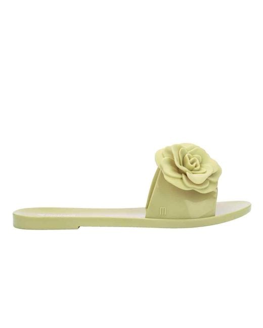 Melissa Green Babe Petals Flat Slides