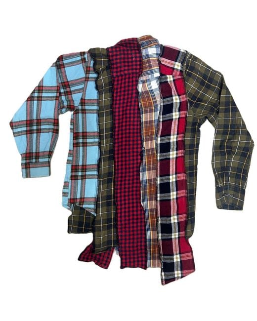Zasta Studio Red Deconstructed Flannel Shirt K for men
