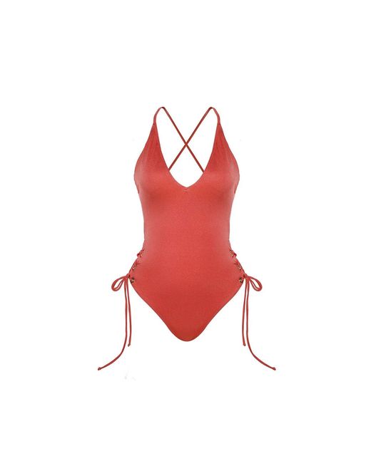 Cherina Beachwear Llc Red Ibiza Swimsuit