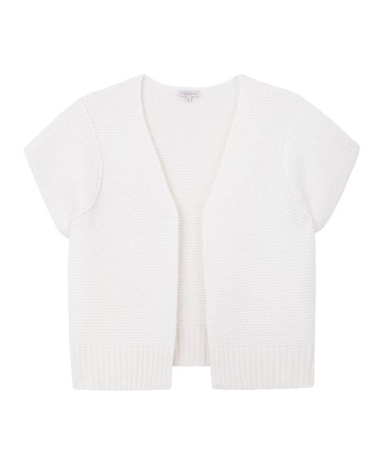 Mamu Dream White Ivory Alpaca Short Sleeve Shrug