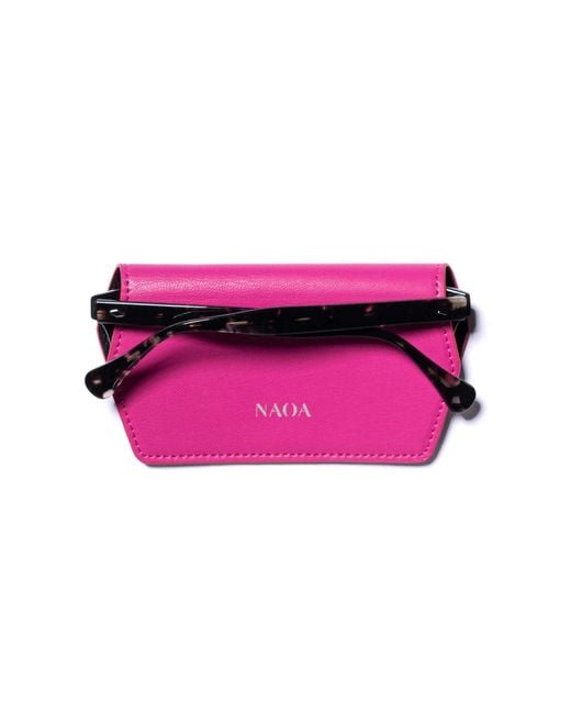 Naoa Pink Slim Glasses Case Fuchsia
