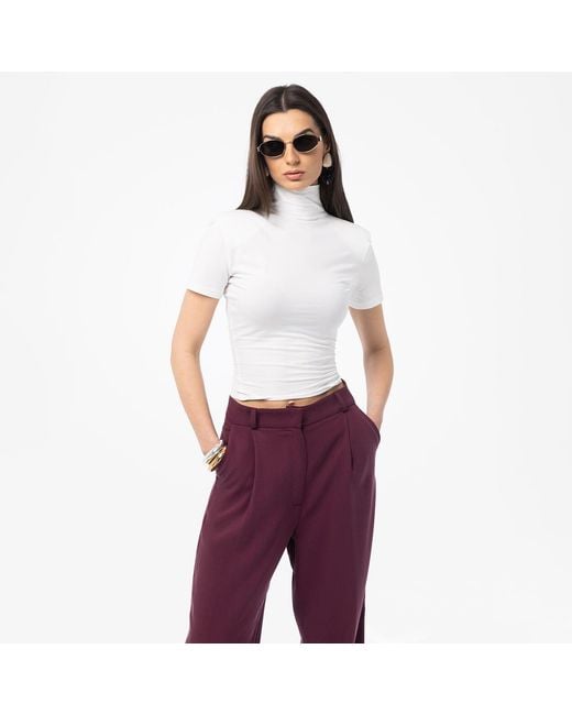Mandragora White Turtleneck Ablo