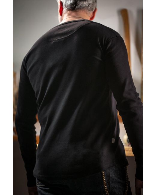&SONS Trading Co Black The New Elder Henley Shirt for men