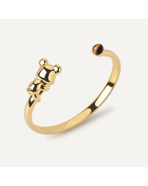 Freqnc Atelier Metallic Cuddly Bear Bangle Amethyst Bangle