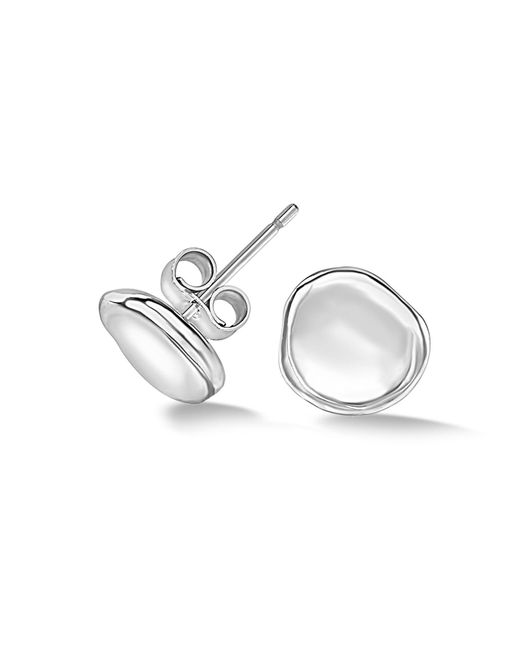 Dower & Hall Metallic Single Dimple Pebble Stud for men