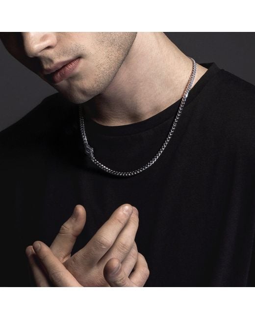 AWNL Metallic Ceylon Sapphire Clasp Necklace for men