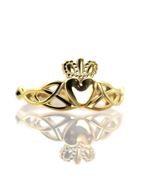 VicStoneNYC Fine Jewelry Metallic 14K Claddagh Ring