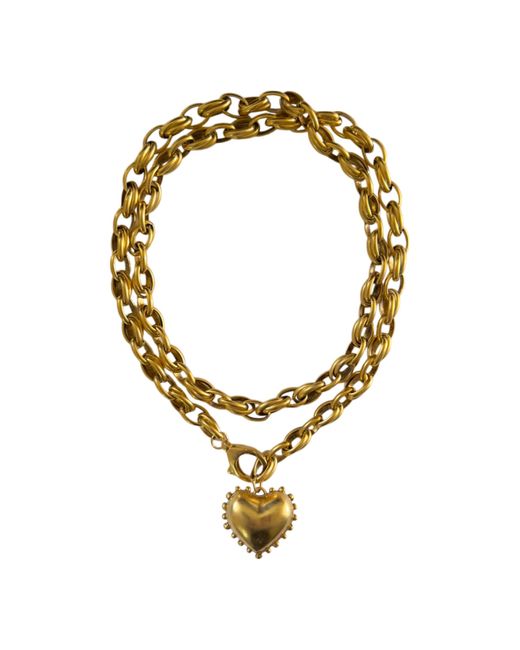 Sccollection Metallic Marley Dotted Heart Necklace