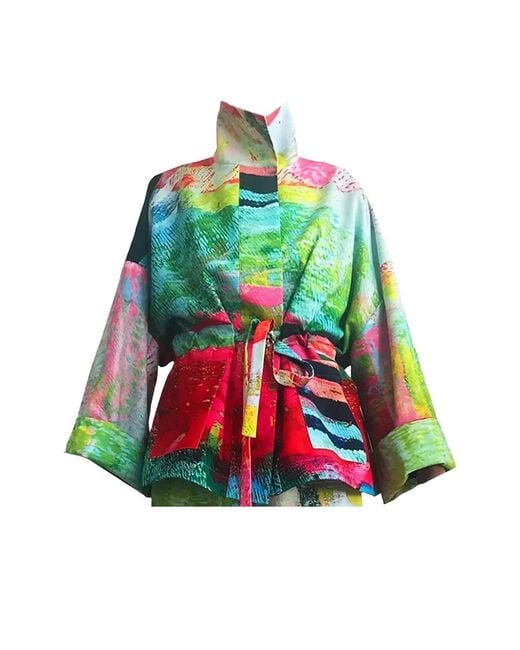 Maxjenny Green Square Boxy Jacket