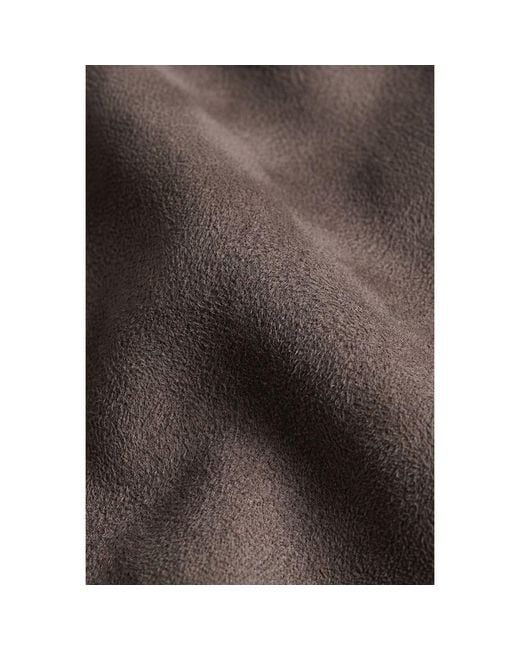 Modenaire Brown Suede-Effect Structured Shoulder Jacket Tailored Fit