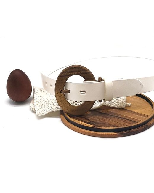 Wood Belt Brown Fuji Happiness 308