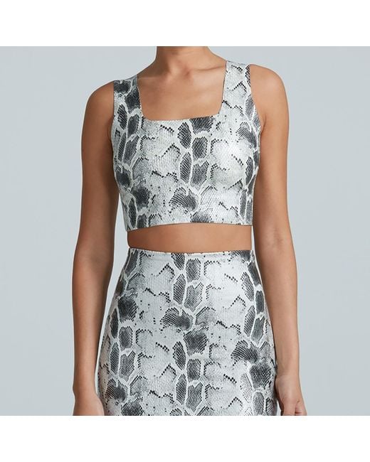 Commando Blue Faux Leather Crop Top