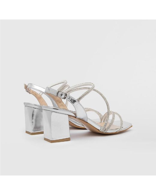Ilvi White Nica Leather Heeled Sandal