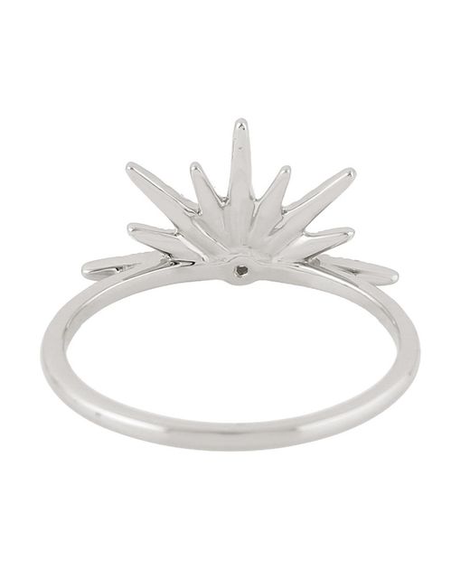 Artisan Metallic Diamond Sunburst Statement Ring