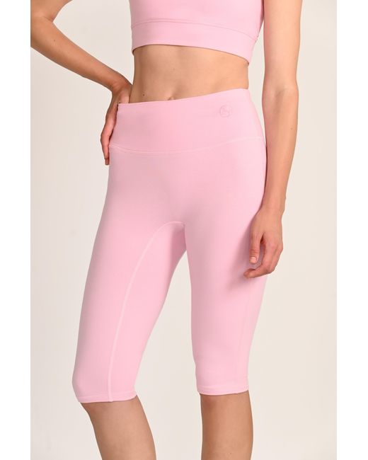 The Koozy Pink Daru High Waist Cropped Leggings