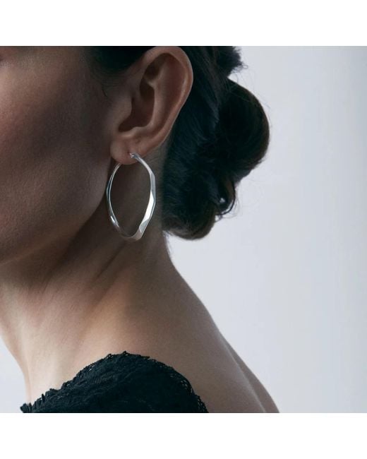 Dinny Hall White Thalassa Large Statement Hoops