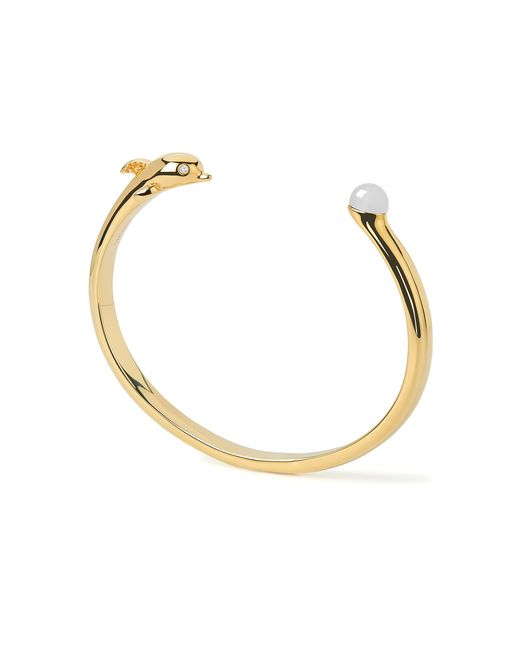 Freqnc Atelier Metallic Dolphin Bangle With Tiger's Eye