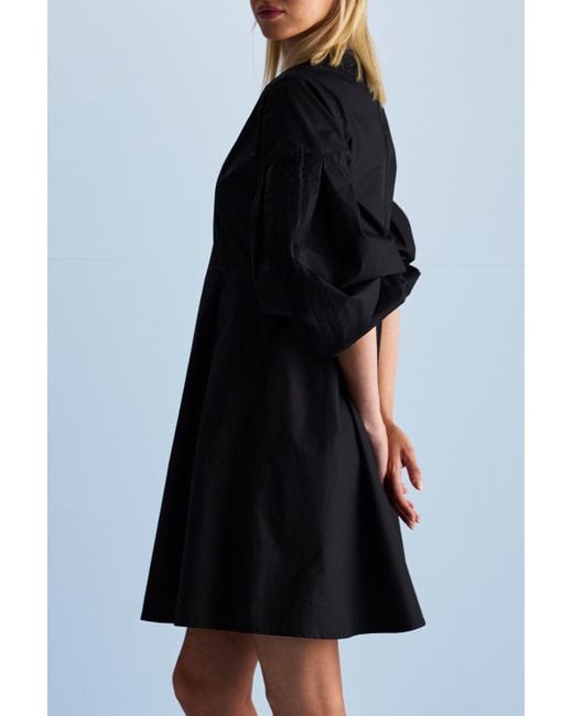 Dref Black Eris Balloon Sleeve Dress