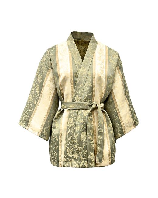 Couture to Your Door Metallic Neutrals And Tailored Kimono