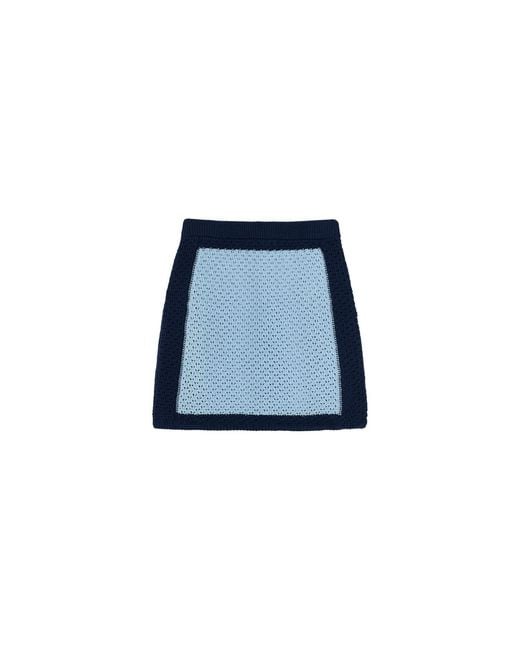 Thisisu Collection Blue Nerina Colorblock Beachwear Knit Skirt