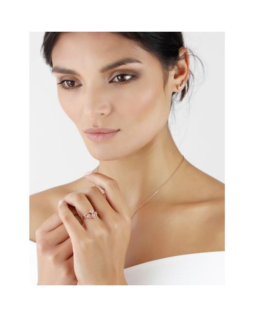 Lee Renee Brown Rose Chevron Ring – Rose Gold