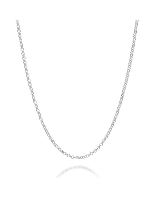 Nellou Jewellery Metallic Belcher Chain Necklace Sterling Long