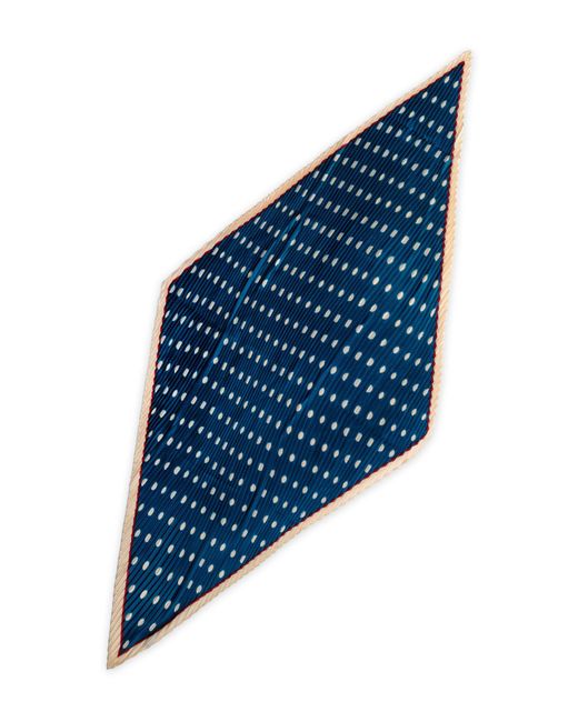 Wild Cosmos Blue Carter Plissé Petit Scarf