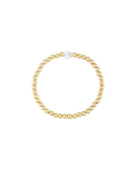Olivia Le Metallic Heart Pearl Bracelet