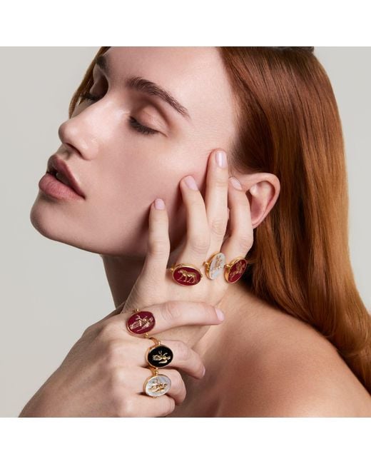 Ece London Red The Angel Of Peace Ring