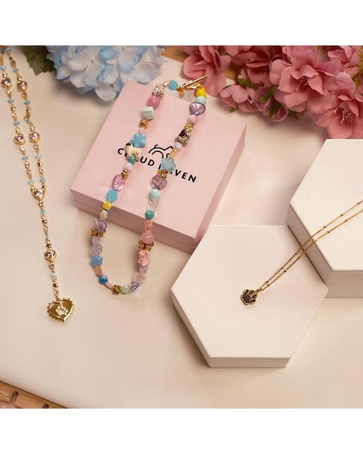 Cloud Haven Metallic Paw Print Choker Necklace